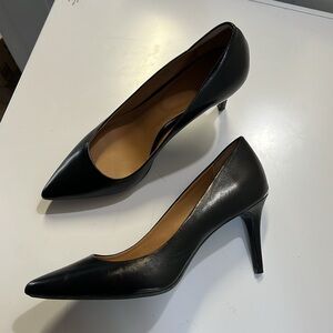 Calvin Klein Black Leather Pumps Size 10
